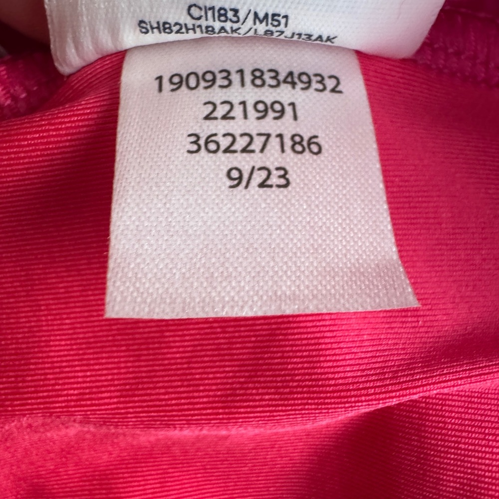 Lands' End Surplice Wrap One-Piece Swim Dress XL 18 NWT Pink Swimsuit V Neck - Picture 10 of 10